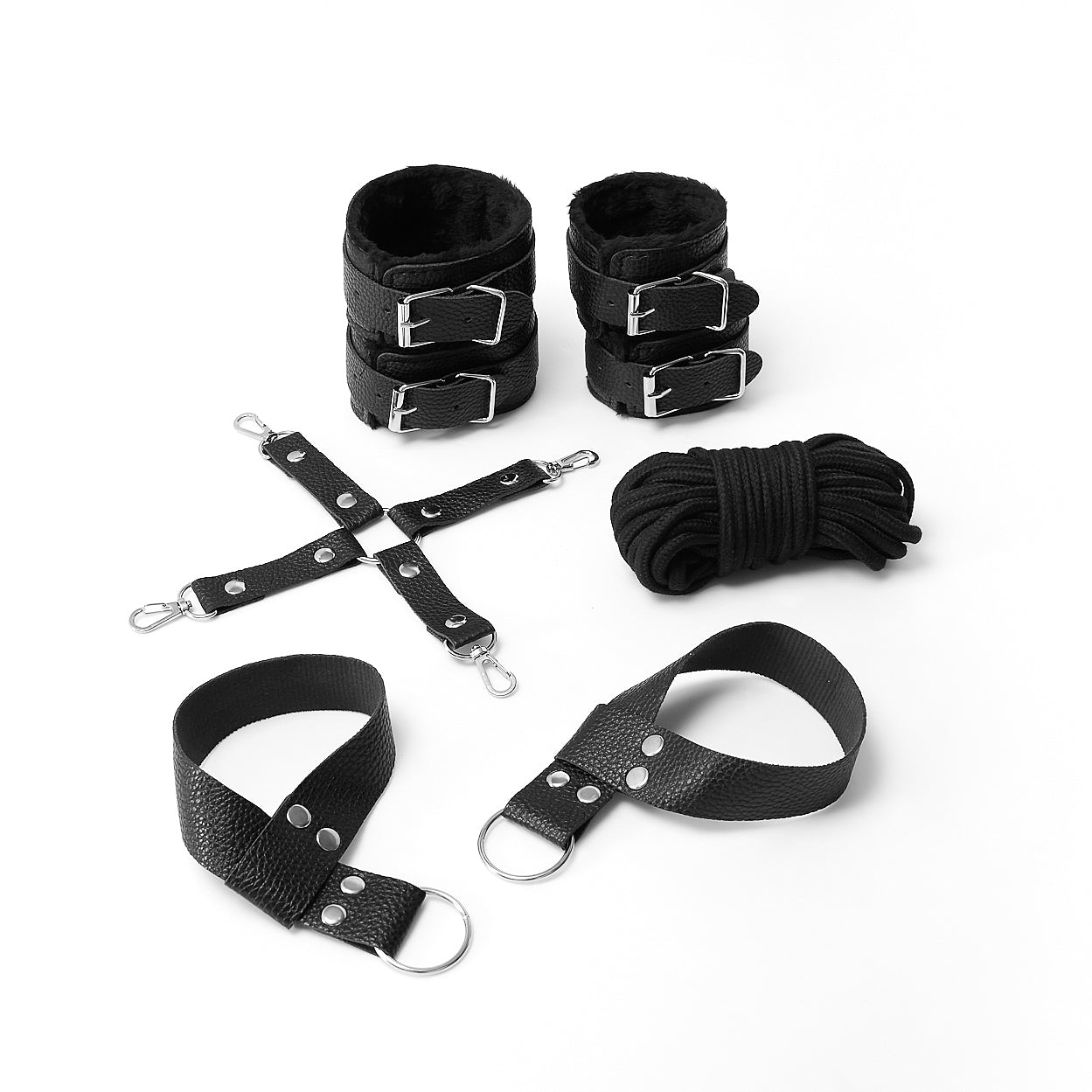 Amarre sensual: Kit de restricción de muñecas y tobillos
