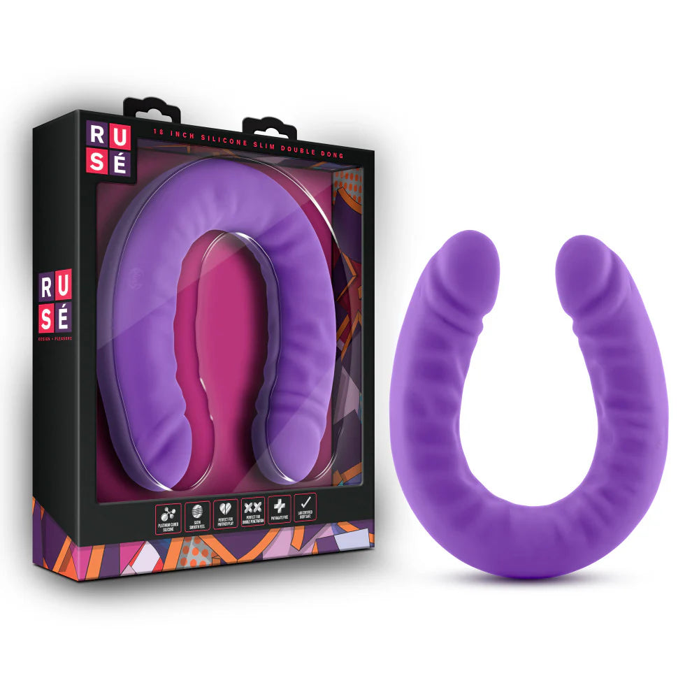 Double Dildo Purple - Ruse by Blush - 
45 cm